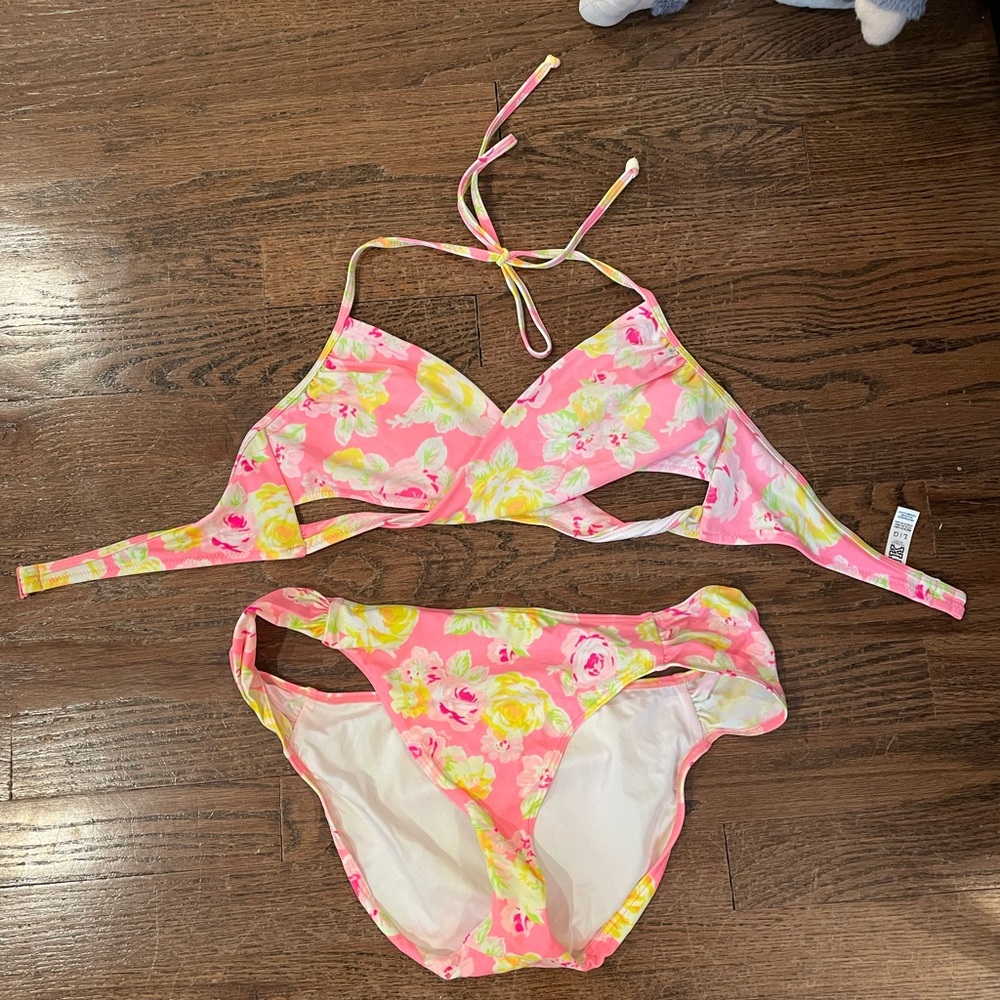 Victoria’s Secret PINK pink and yellow bikini